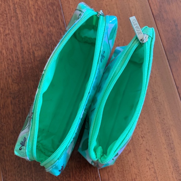 2 Pieces Double-Layer Bags/Pouches, Green Floral - Picture 2 of 16